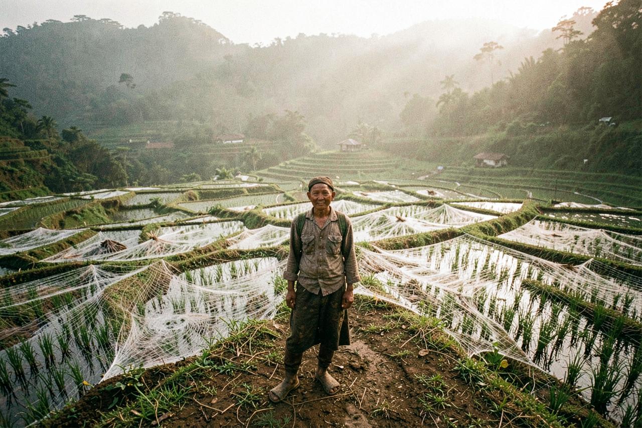 Spider-Web Fields Above Ruteng