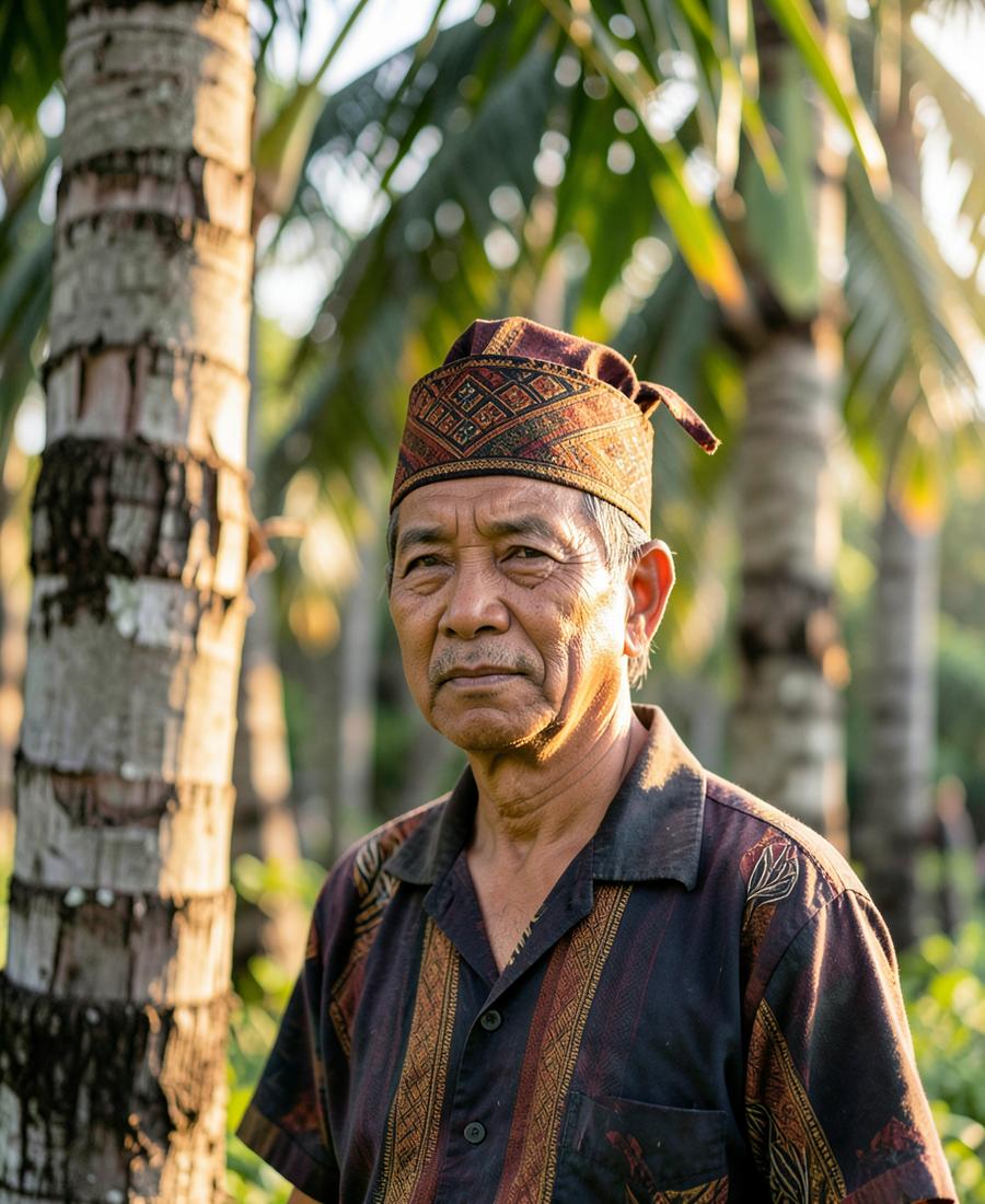 I Nengah, Lontar palm tapper, Bebandem