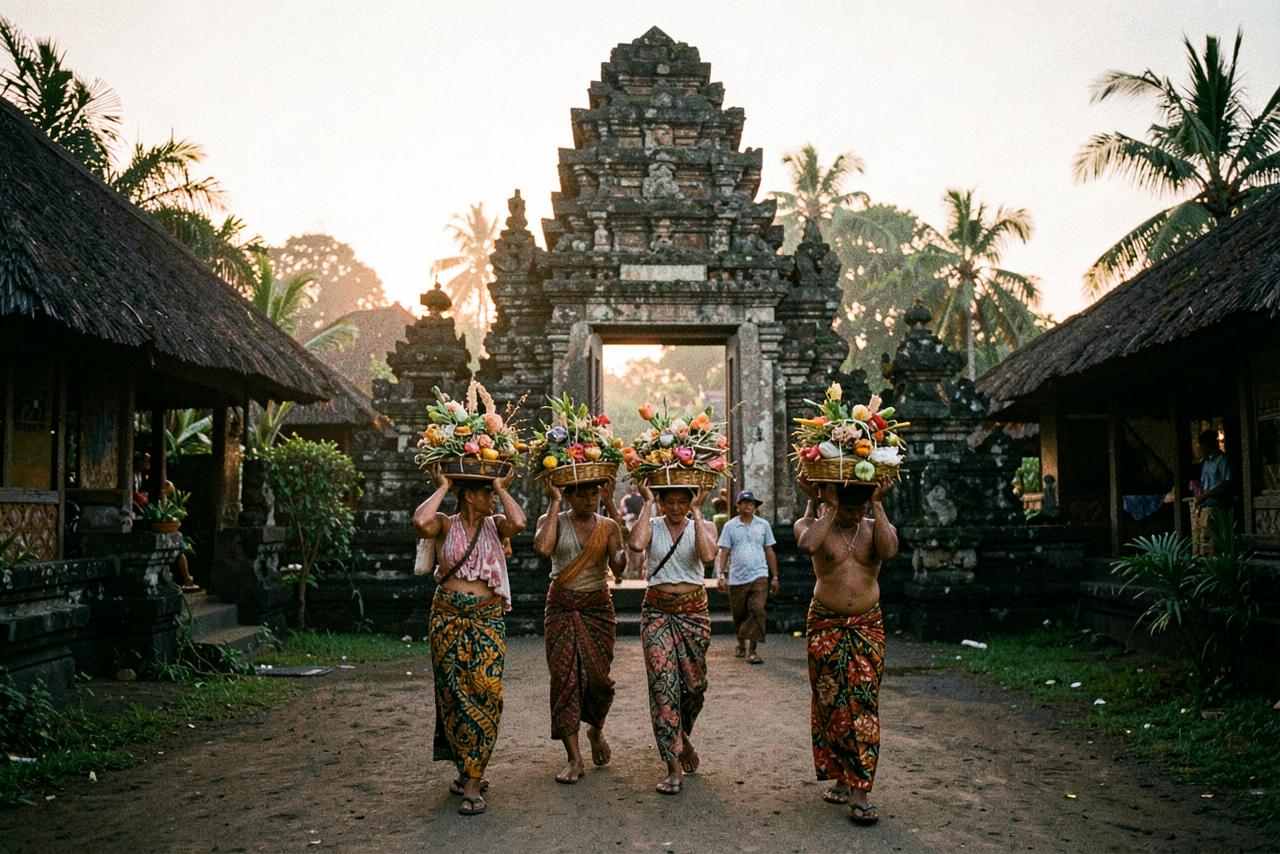 Temple Evening With a Village Elder