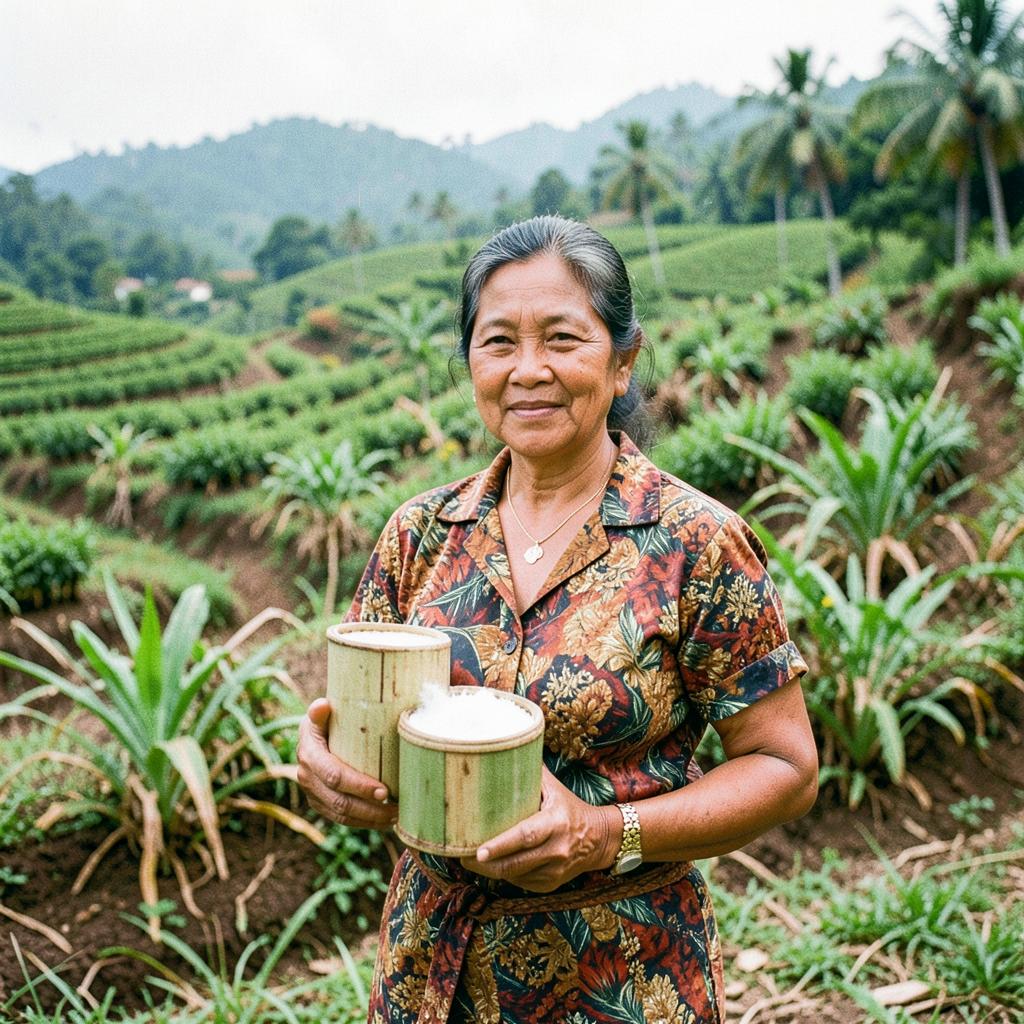 Kadek, Palm tapper's daughter and songket weaver