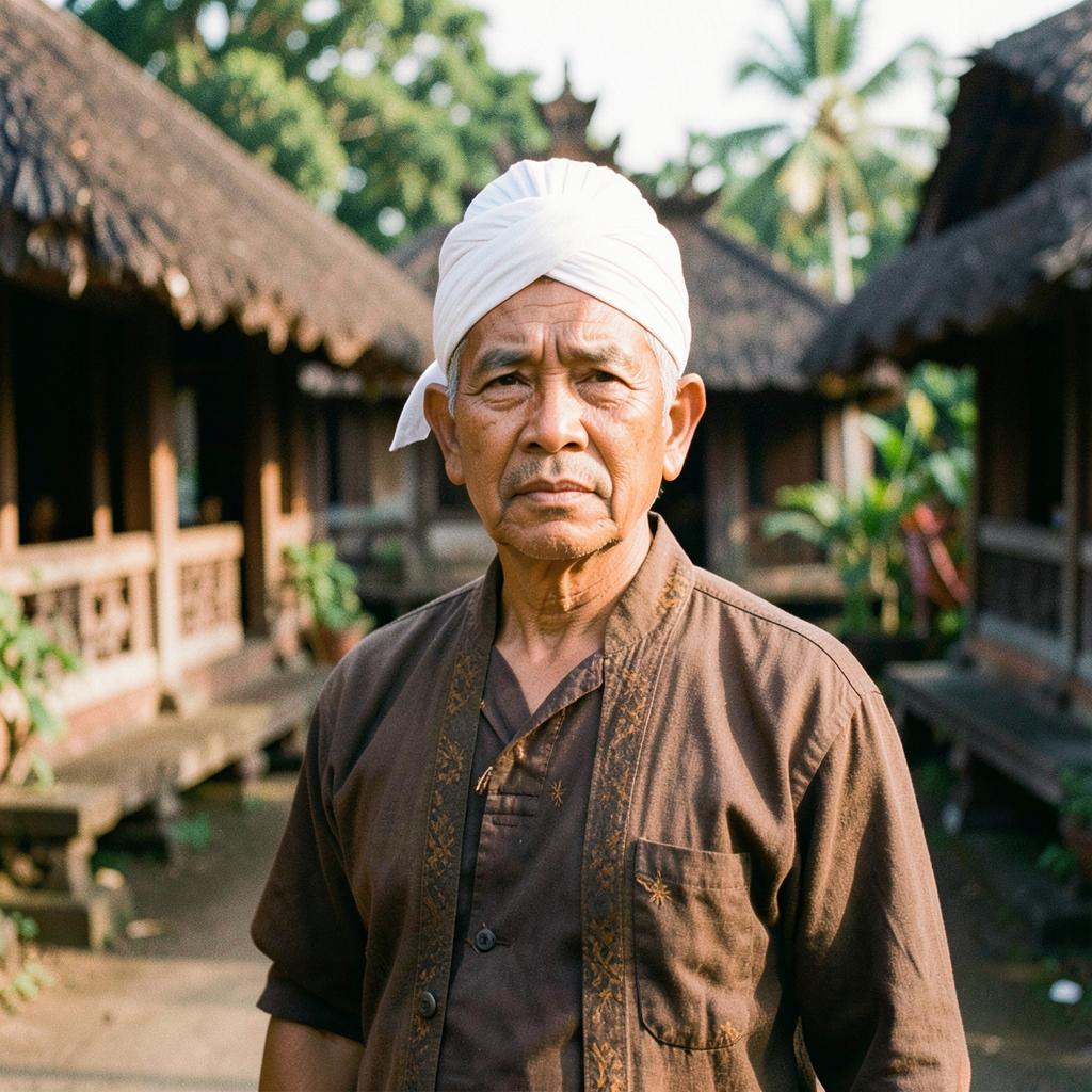 Ketut, Village elder and bamboo carpenter