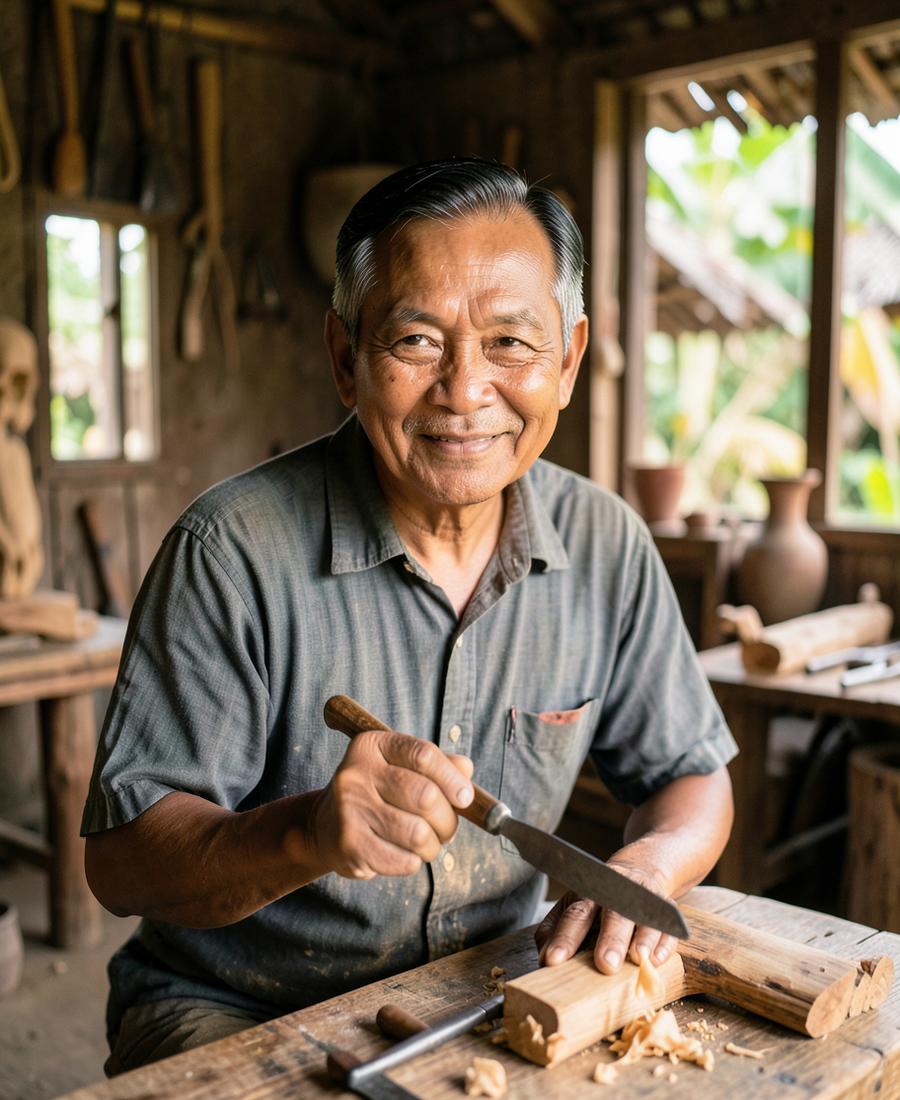 Made, Traditional carver and village guide